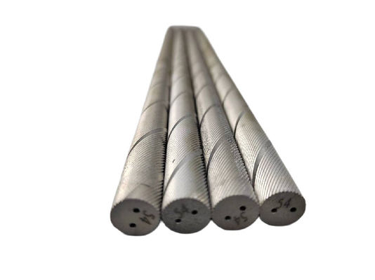 13.0g/Cm3-15.58g/Cm3 Varilla espiral de tungsteno roscado con agujeros de enfriamiento dobles