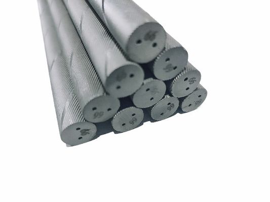 Alta dureza de carburo fino de la varilla espiral / varilla de tungsteno roscado con doble agujero